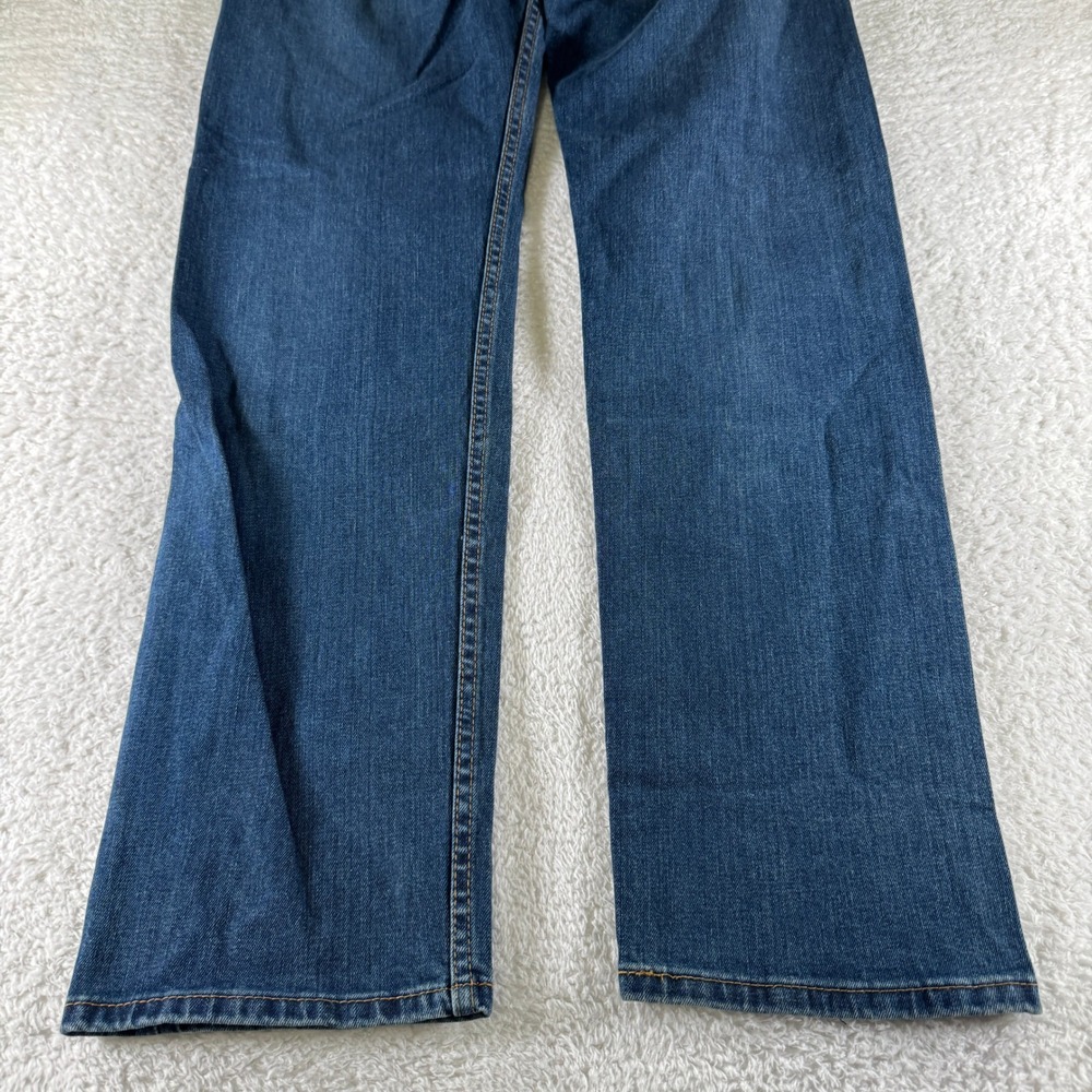 Men's Size 34x32 Levi 505 Regular Fit Denim Blue Jeans Medium Wash Clean - Picture 10 of 11